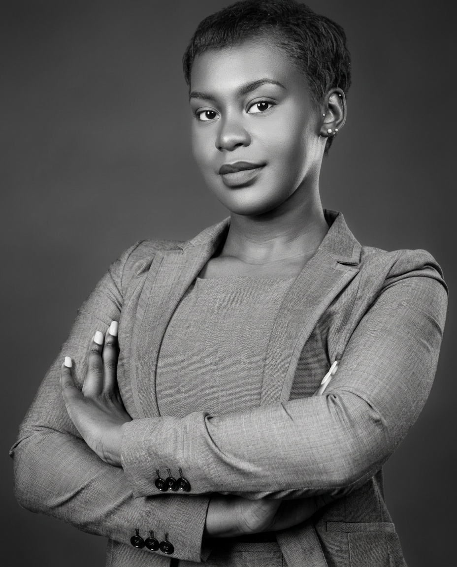 Black and white portrait of Odia Liyolo, Strategic Advisor at TalentX
